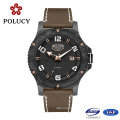 2016 New Design Genuine Leather Carbon Fiber Watch